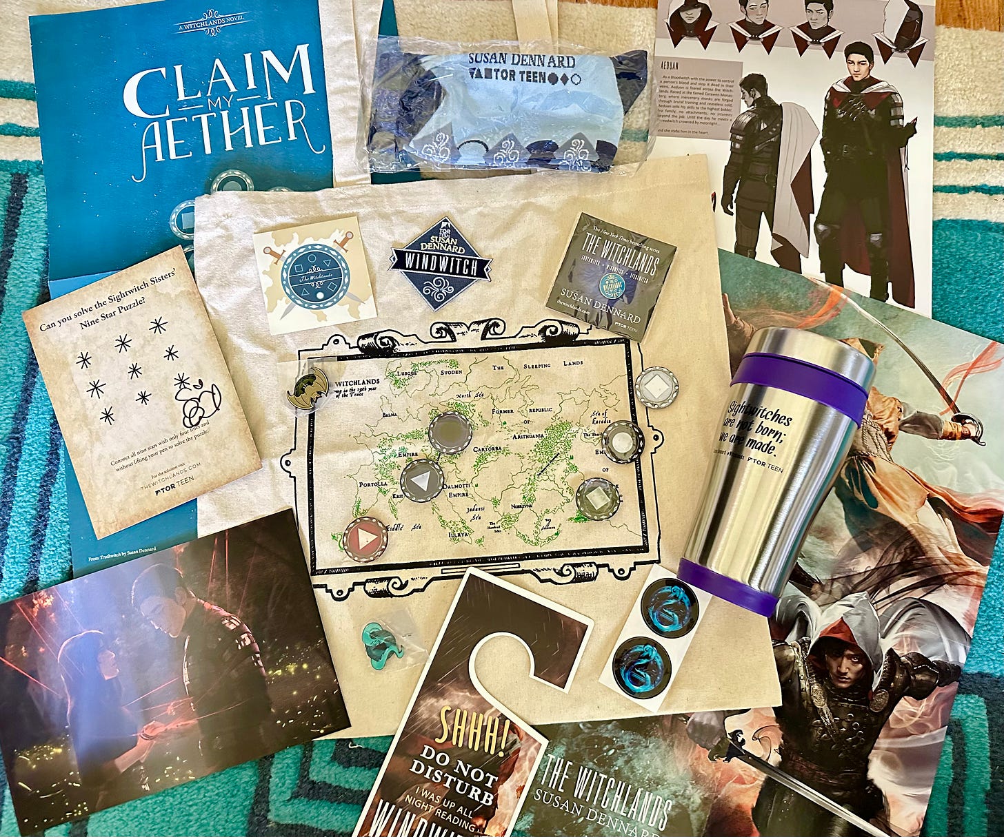 A photograph of all the goodies listed in the text below the image