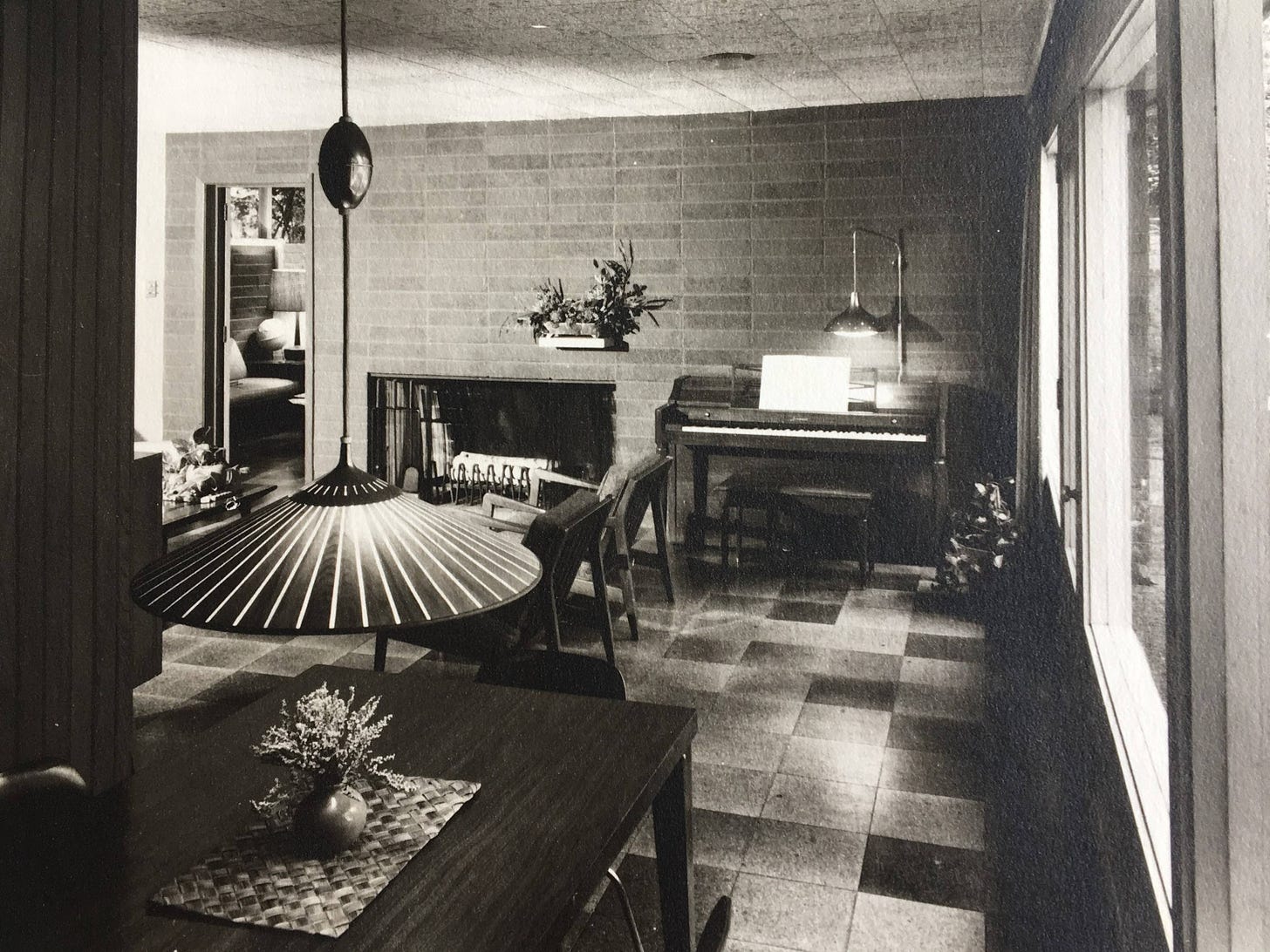 Living room/dining room of the Kenneth C. and Carolyn B. Landry House, circa mid-1960s Living room/dining room of the Kenneth C. and Carolyn B. Landry House, circa mid-1960s