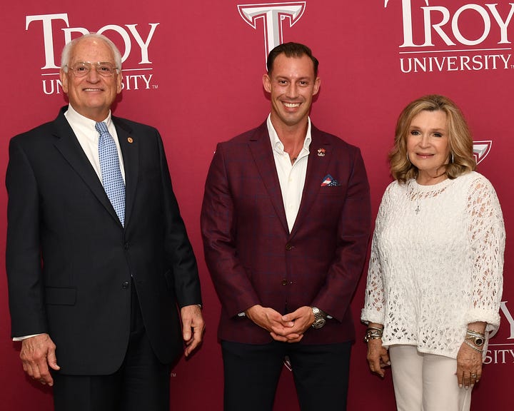 Joey Jones, a Fox New contributor and wounded combat veteran, was the speaker for the annual Helen Keller Lecture Series on Tuesday. (PHOTOS/Clif Lusk & Savanah Weed)
