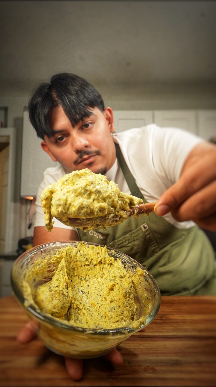 This compound butter is the max flavor bomb for steaks and delicious turkey!