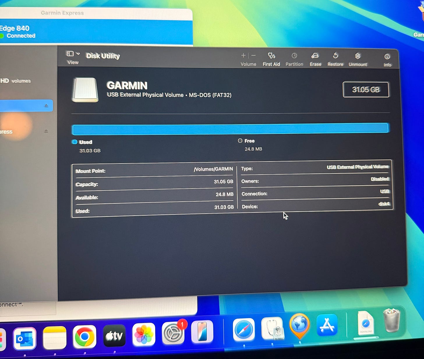 Garmin Stack How to Erase and Restore a Garmin Edge Device Using Mac Disk Utility