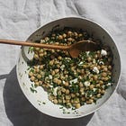 chickpea, herb, feta salad