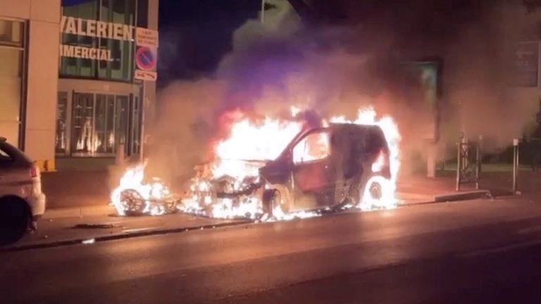 The violence was sparked by the shooting of a teenager by police during a traffic stop