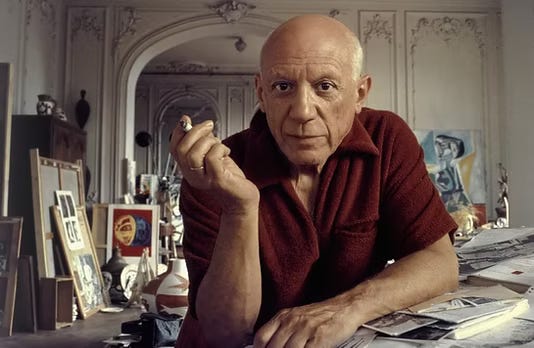 Images of Picasso and his artwork