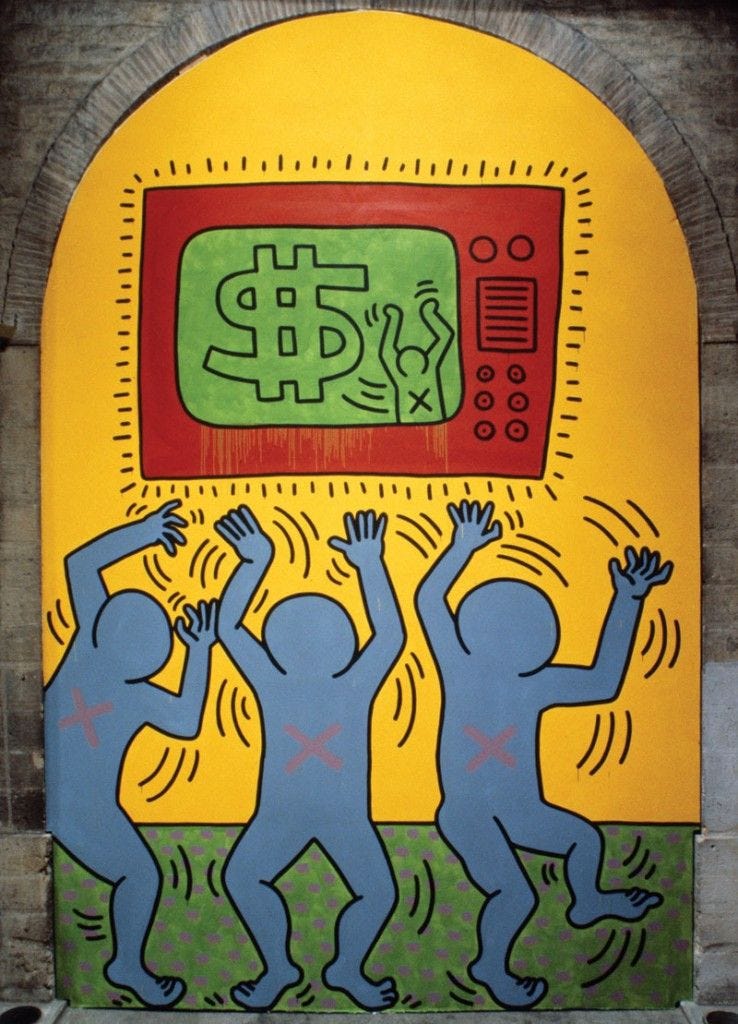 Keith Haring, The Ten Commandments 5 (money), 1985 | Keith haring, Keith  haring art, Keith