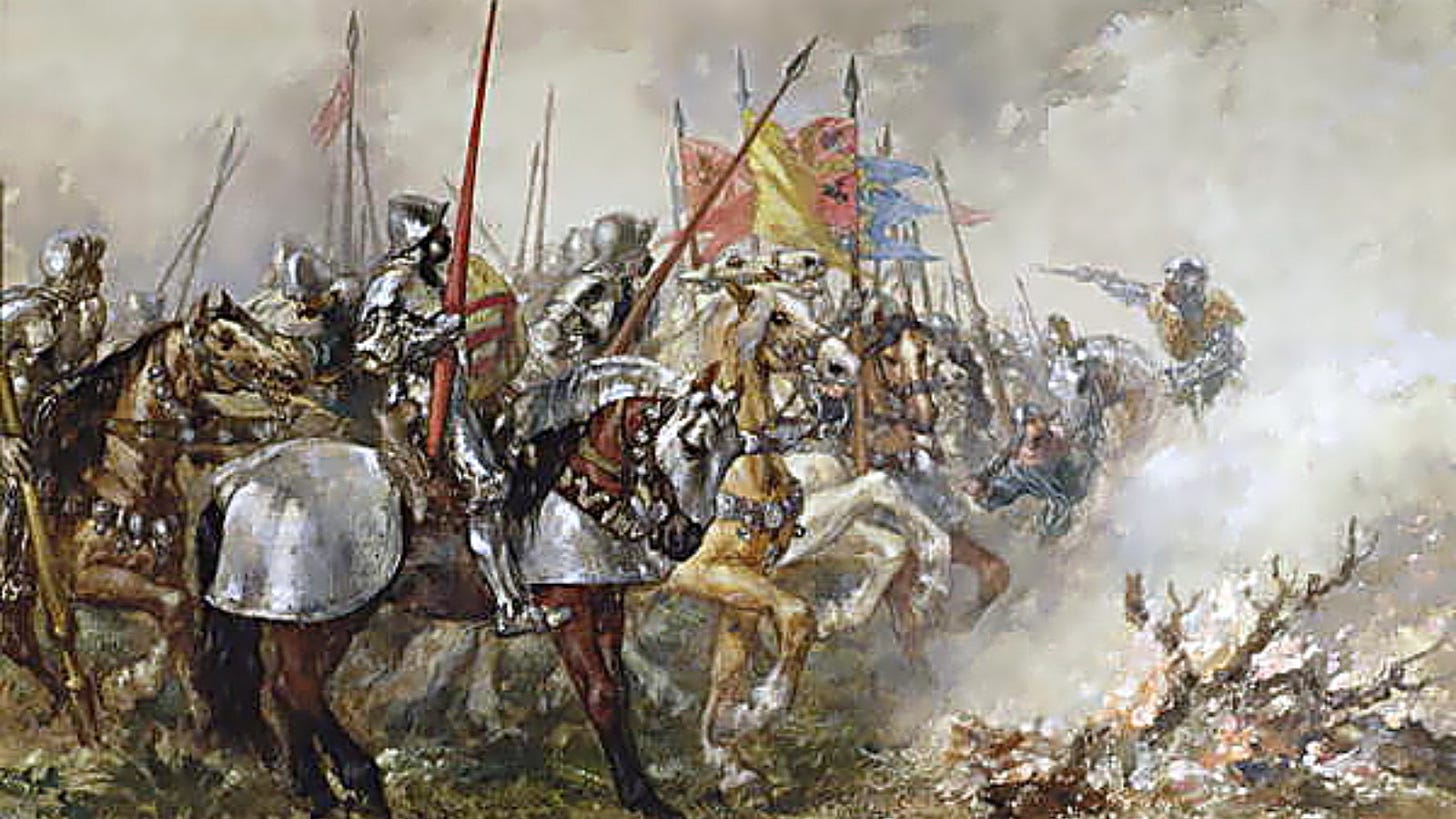 King Henry V at the Battle of Agincourt, 1415, by John Gilbert (1817–1897).