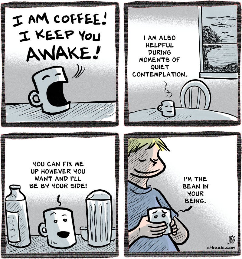 Getting Coffee Comic Coffee Comics - by Stephen Beals - StBeals