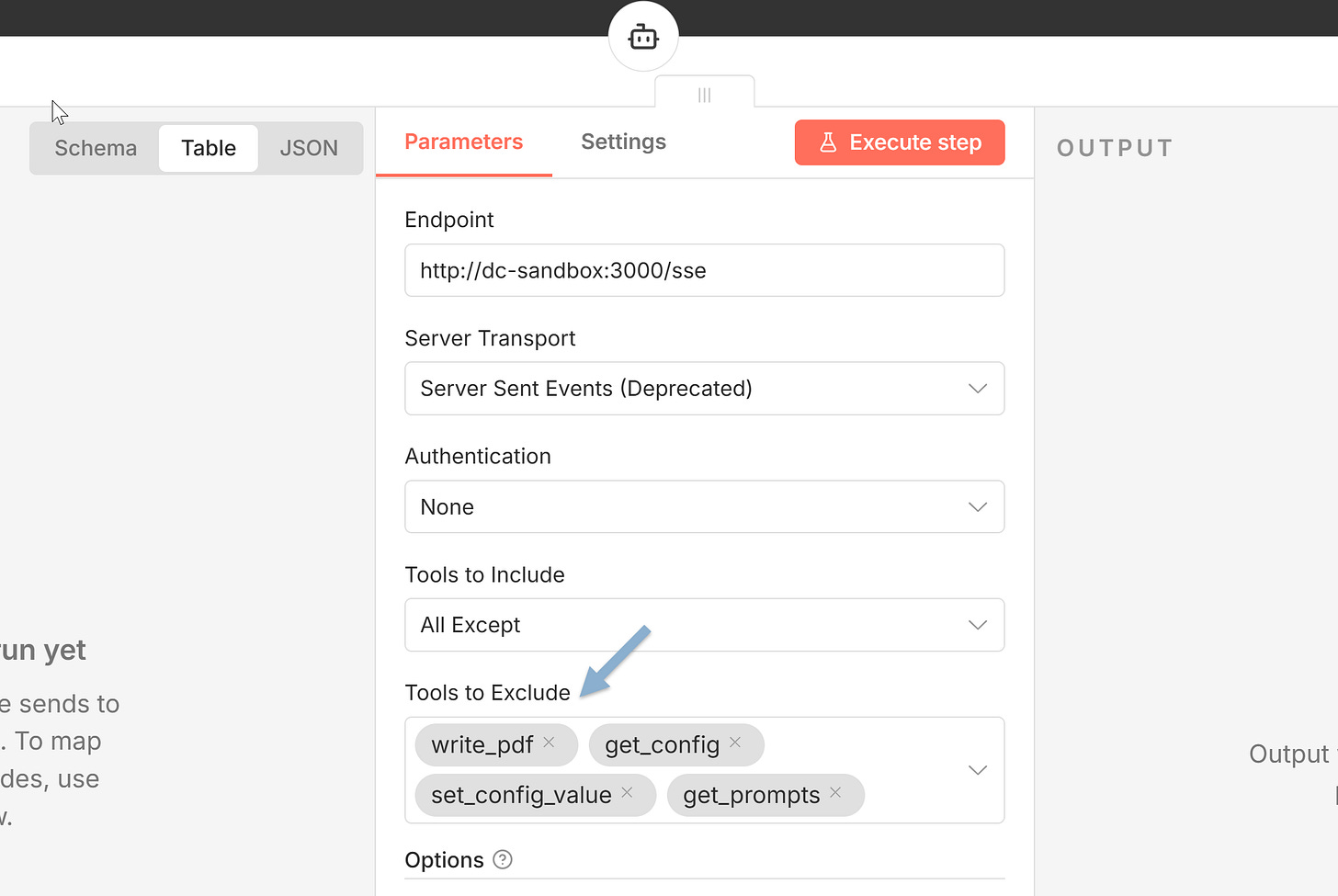 MCP tools the agent can't access