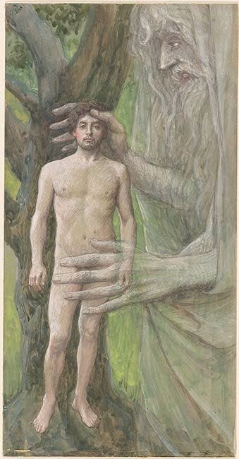Phillip Medhurst presents 003/788 James Tissot Bible c 1899 God creates  Adam Genesis 1:27 Morgan Museum New York | Genesis creation, Adam and eve,  Artist