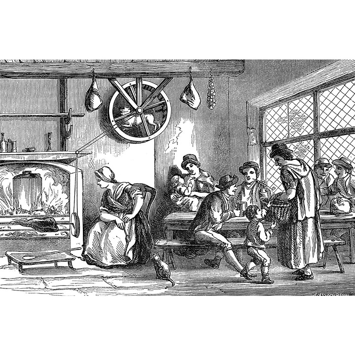 "Whiskey" the Turnspit Dog, 19th Century (Stuffed) (Image: People's Collection Wales) | Turnspit Dog in Action (Image: Ann Ronan Pictures/Print Collector/Getty Images)