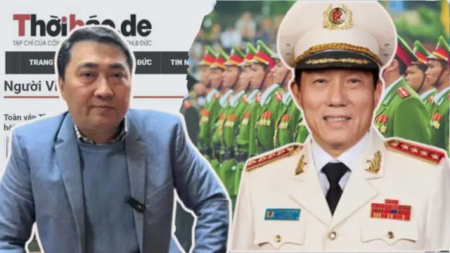 Picture of Mr. Le Trung Khoa and Minister of Public Security of Vietnam Luong Tam Quang