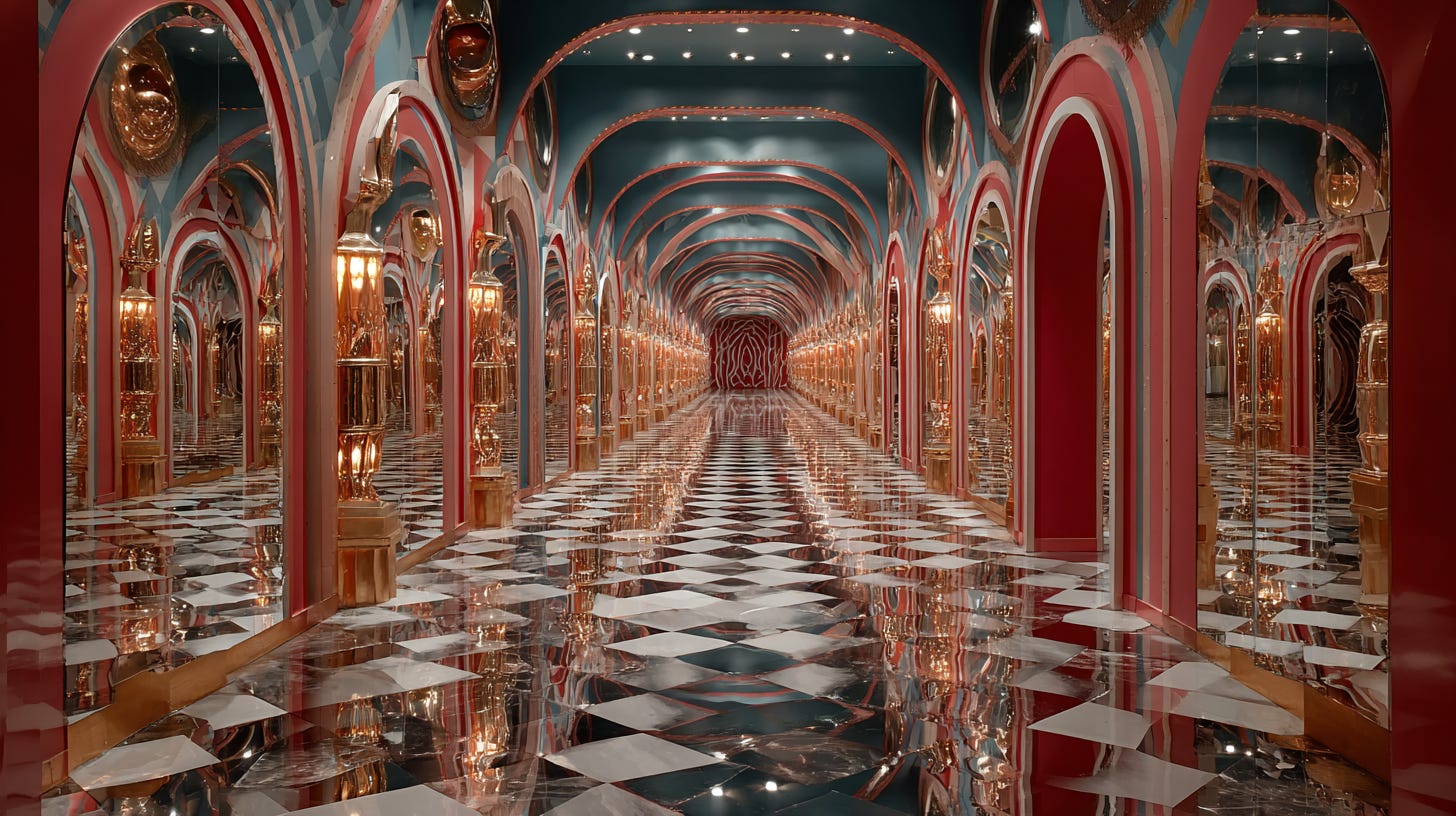 funhouse hall of mirrors