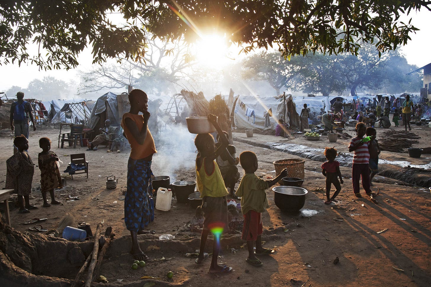 Christians sheltering in a bishopric, Bossangoa, Central African Republic, 18 Nov 2013 Christians sheltering in a bishopric, Bossangoa, Central African Republic, 18 Nov 2013