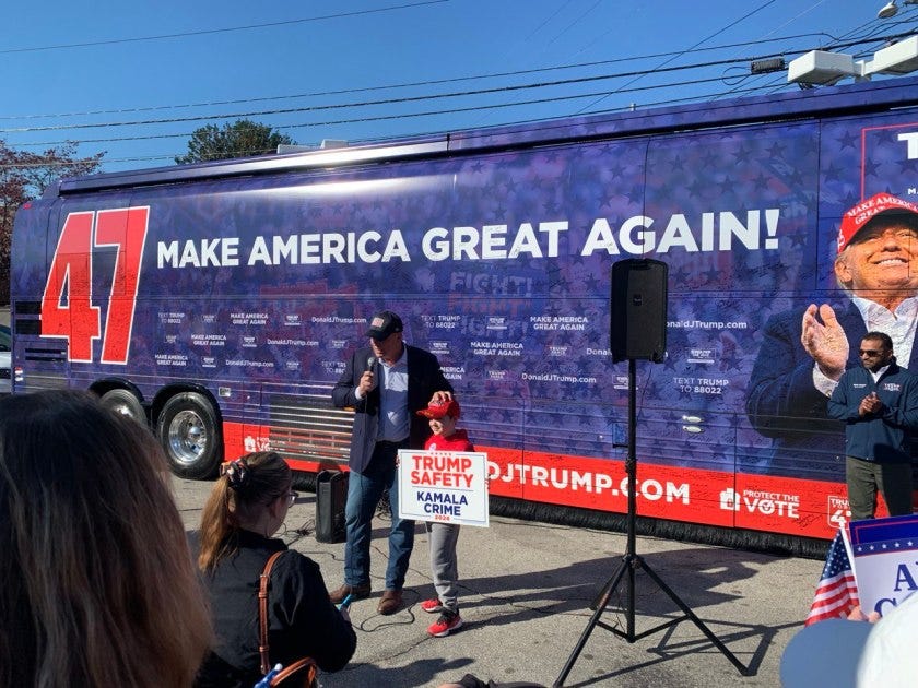 Trump Bus Tour Hits Sharon Hill 
