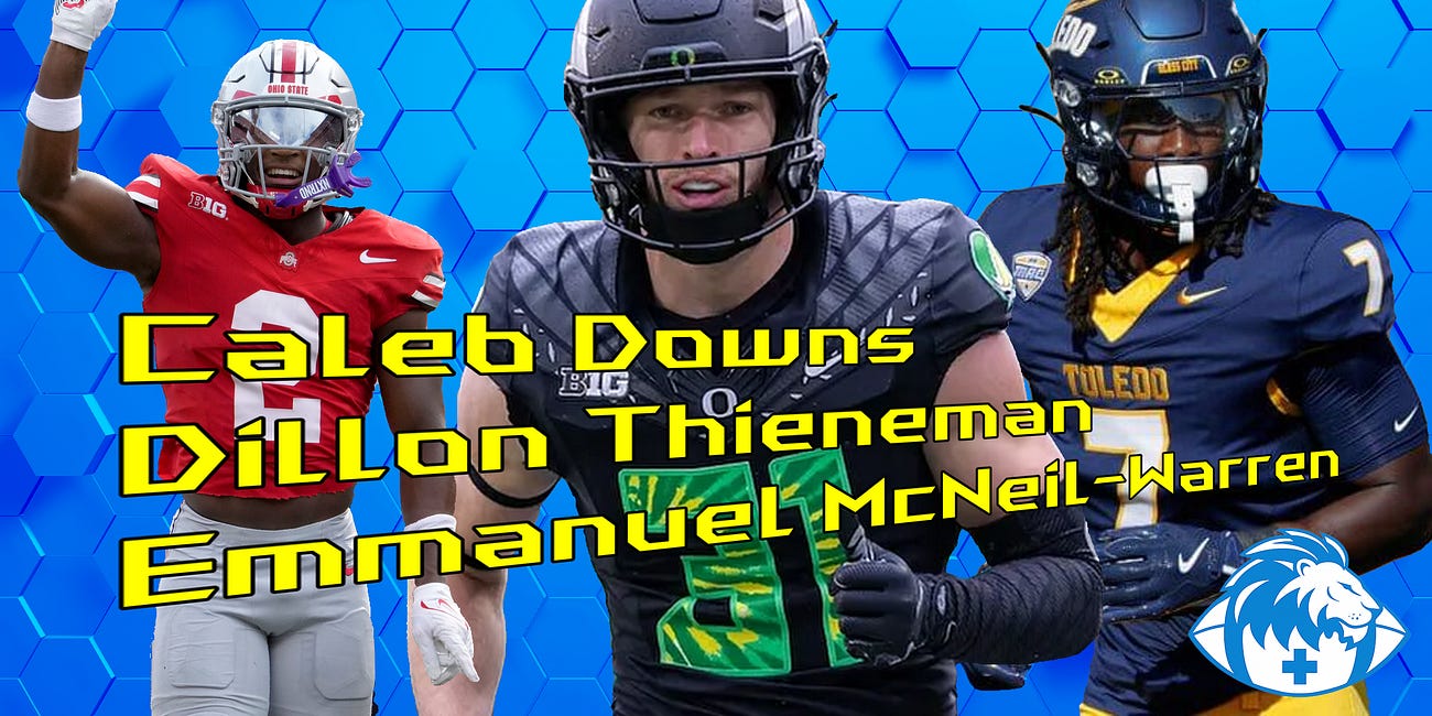 Draft 2026: Safety - Caleb Downs, Dillon Thieneman, Emmanuel McNeil-Warren