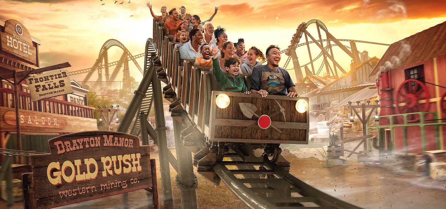 Gold Rush coaster Drayton Manor preview