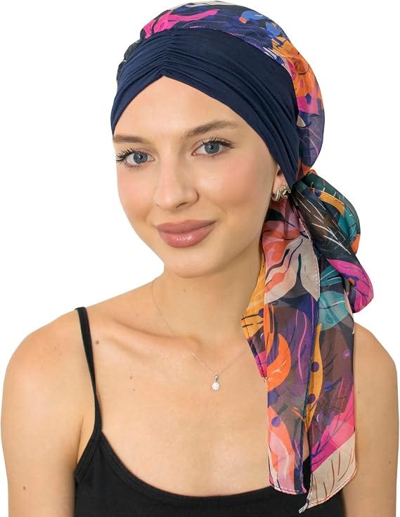 CAPLORD Chemo Headwrap for Women Turban Headwear for Cancer Patients Skull Cap Hair Loss Cover Lightweight Head Covering Hat