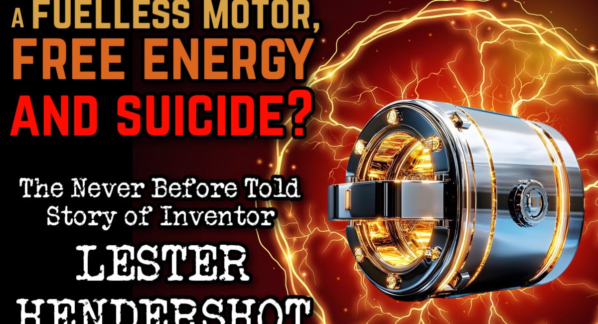 Lester Hendershot: FUELLESS MOTOR, Free Energy and Suicide? 