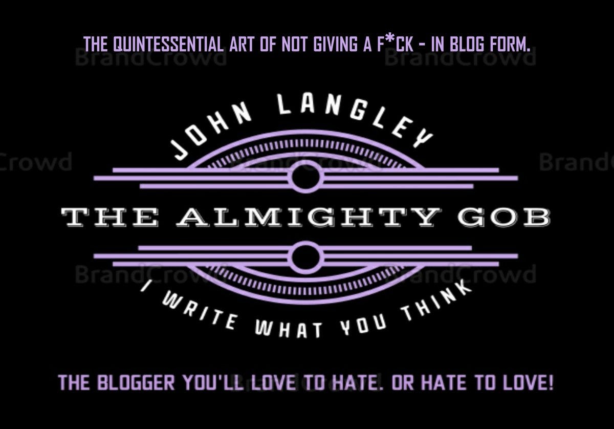 John Langley The Almighty Gob Bristol blogger interactive business card - humorous profanity checklist with multiple options, Bristol UK independent writer and Substack author thealmightygob.com