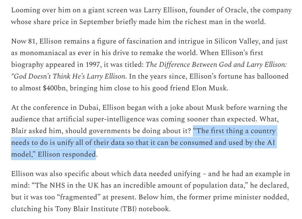 From this article 
Looming over him...(TBI) notebook".
https://www.newstatesman.com/politics/2025/09/inside-the-tony-blair-institute