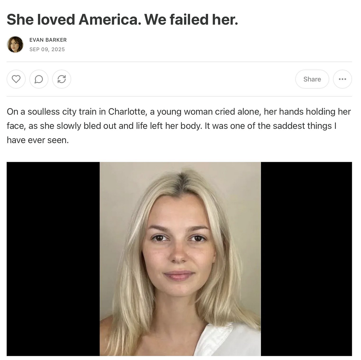 Iryna Zarutska murder Iryna Zarutska murder