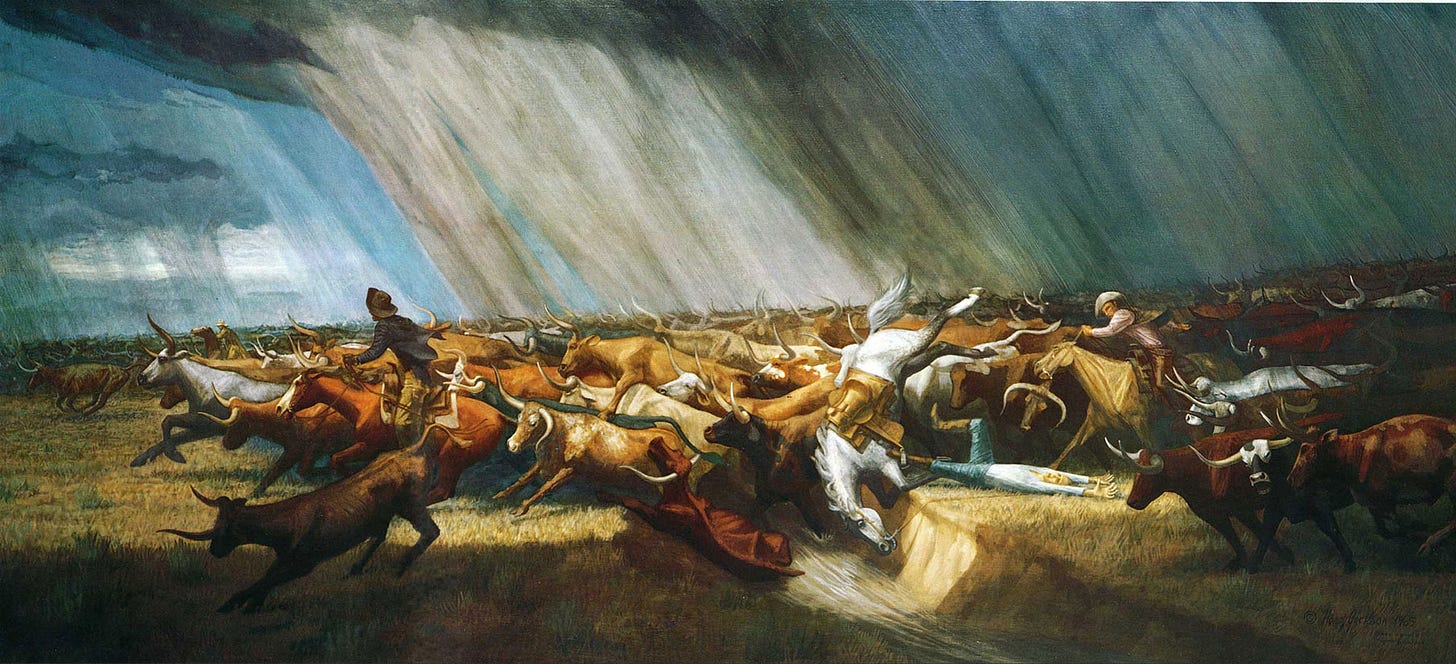 The Stampede, 1965 (Courtesy, Harry Jackson Studios)