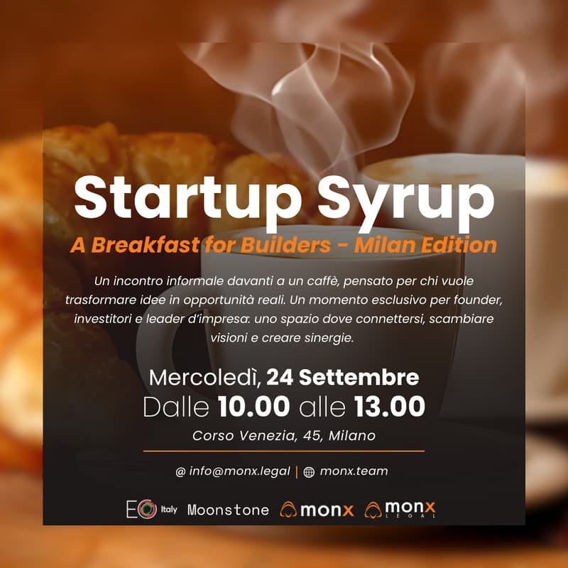 Immagine di copertina per Startup Syrup - A Breakfast for Builders (Milan Edition)