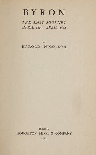Byron: the last journey by Harold Nicolson | Open Library Byron: the last journey by Harold Nicolson | Open Library