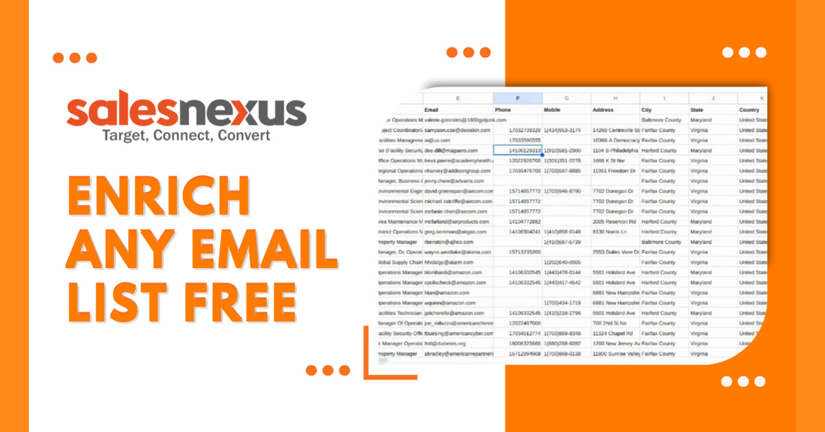SalesNexus Unveils Free Service to Find Missing Contact Information SalesNexus Unveils Free Service to Find Missing Contact Information