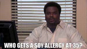 YARN | Who gets a soy allergy at 35? | The Office (2005) - S08E03 Lotto |  Video clips by quotes | 5114d9a4 | 紗