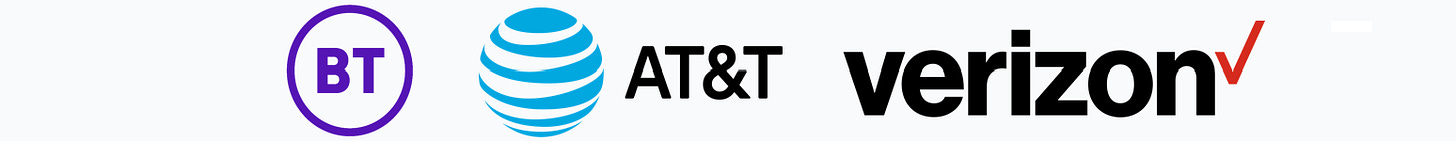 BT, AT&T, Verizon