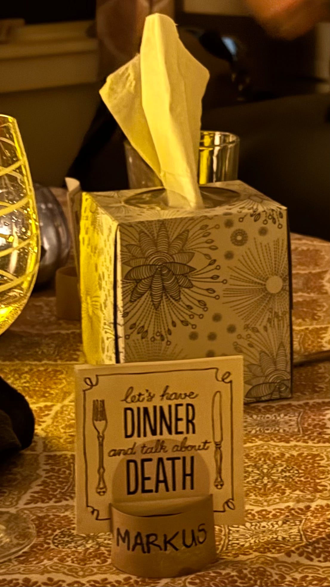 Let's have Dinner & talk about Death.