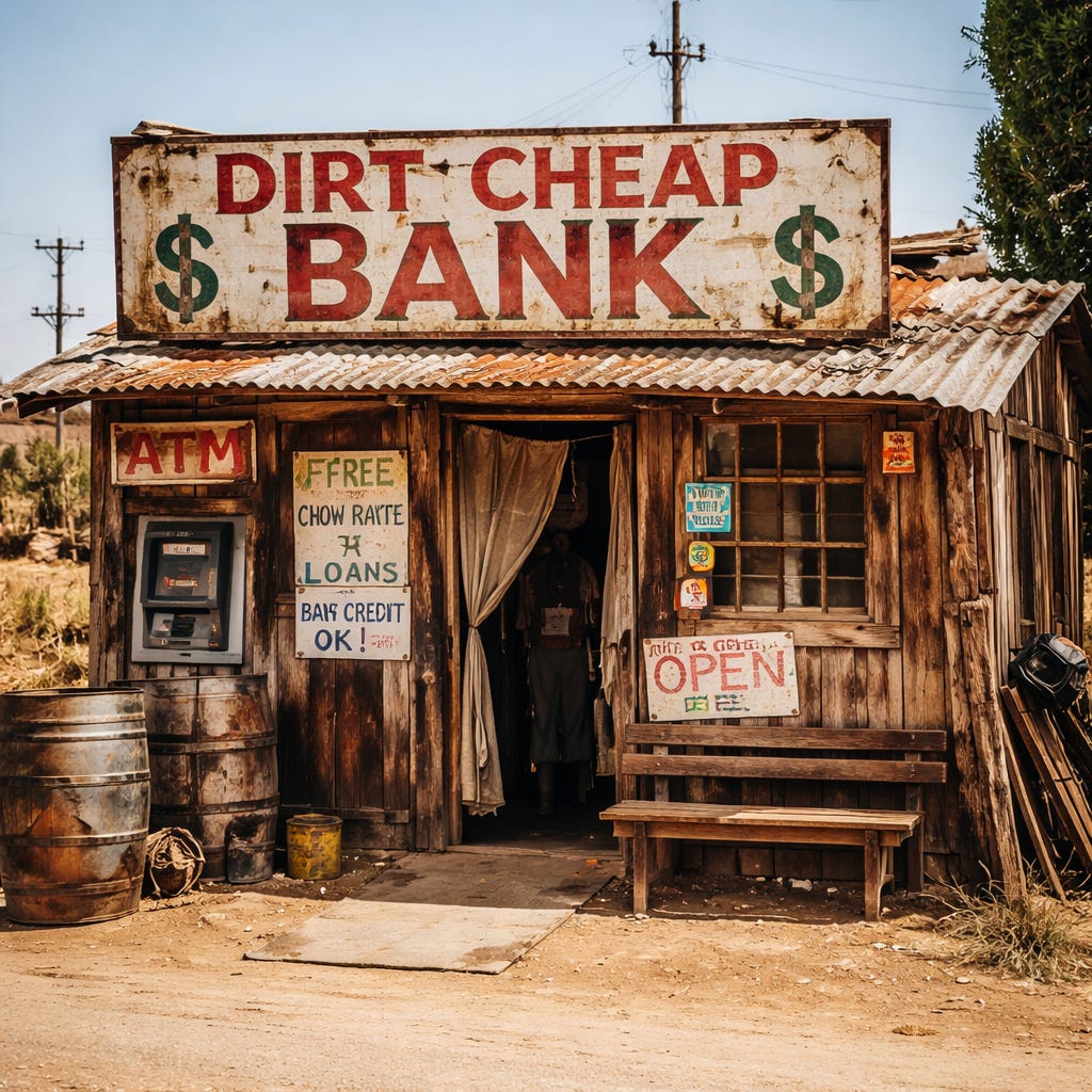 Dirt Cheap Banks logo