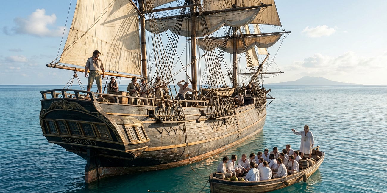 A Day of a Mutiny on the HMS Bounty, 1789