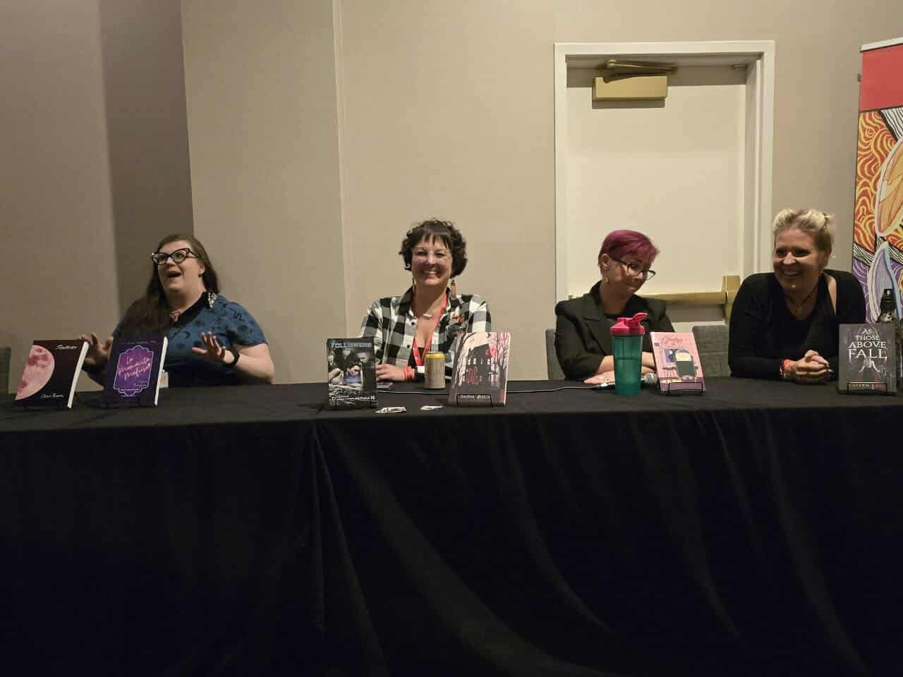 Four women at a table