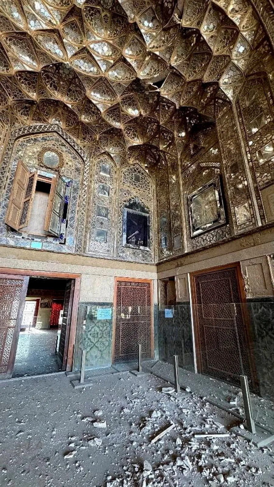 Chehel Sotoun Palace, built by Abbas II in the mid-17th century, lies about a five-minute walk from the central square.