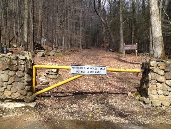 The Famous Yellow Gate at Frozen Head State Park, TN | Barkley Marathon