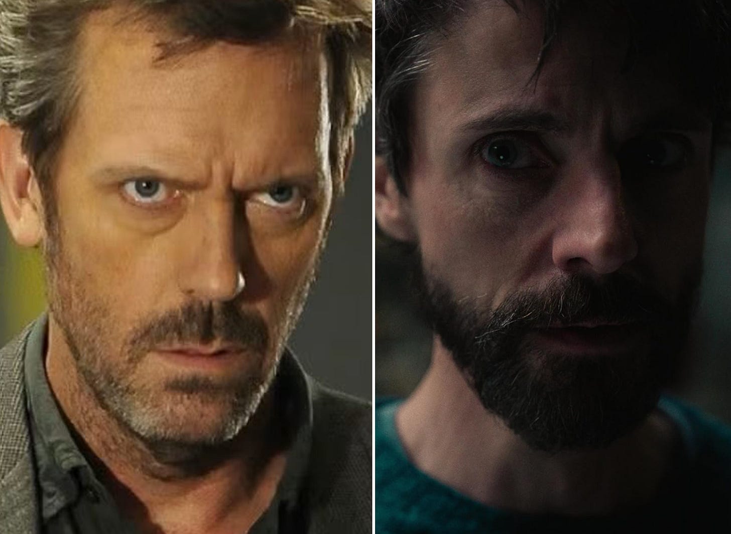 collage con primeros planos de Gregory House y Carl Morck