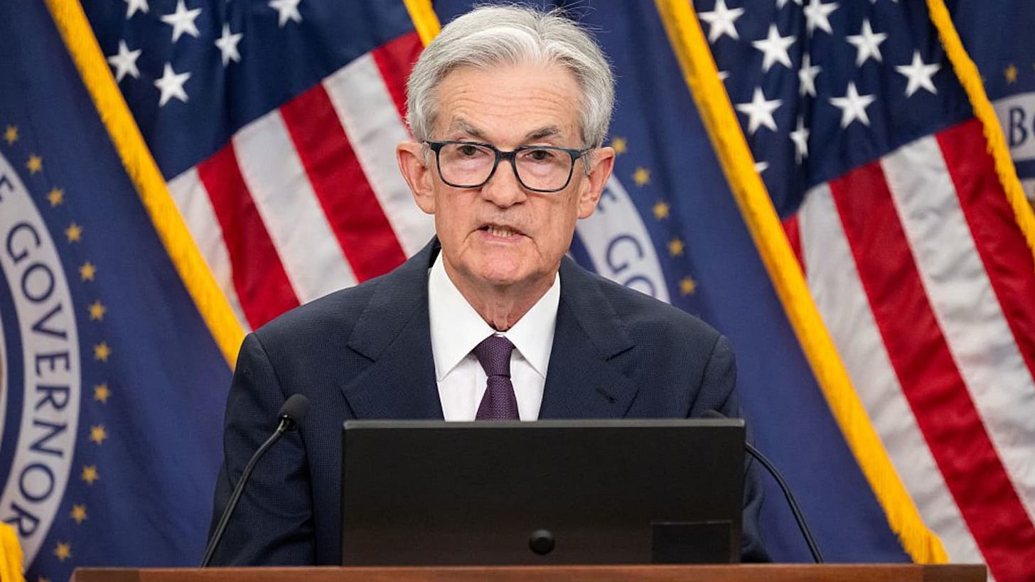 Chair of the US Federal Reserve Jerome Powell speaks during a press conference following the Federal Open Market Committee meeting in Washington, DC, on June 18, 2025. The US Federal Reserve held interest rates steady for a fourth consecutive meeting Wednesday, forecasting higher inflation and cooler growth this year while President Donald Trump's tariffs begin to take hold and geopolitical uncertainty looms. The Fed kept the benchmark lending rate at a range between 4.25 percent and 4.50 percent at the end