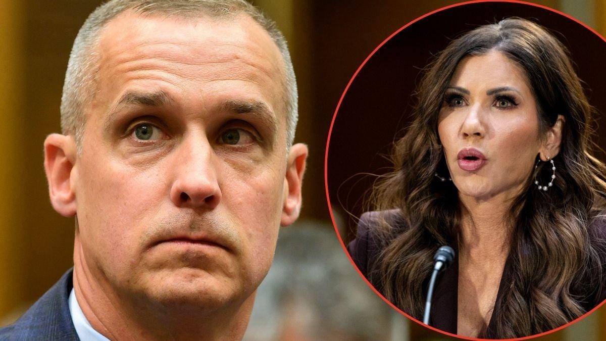 Photo of Corey Lewandowski, Kristi Noem Photo of Corey Lewandowski, Kristi Noem