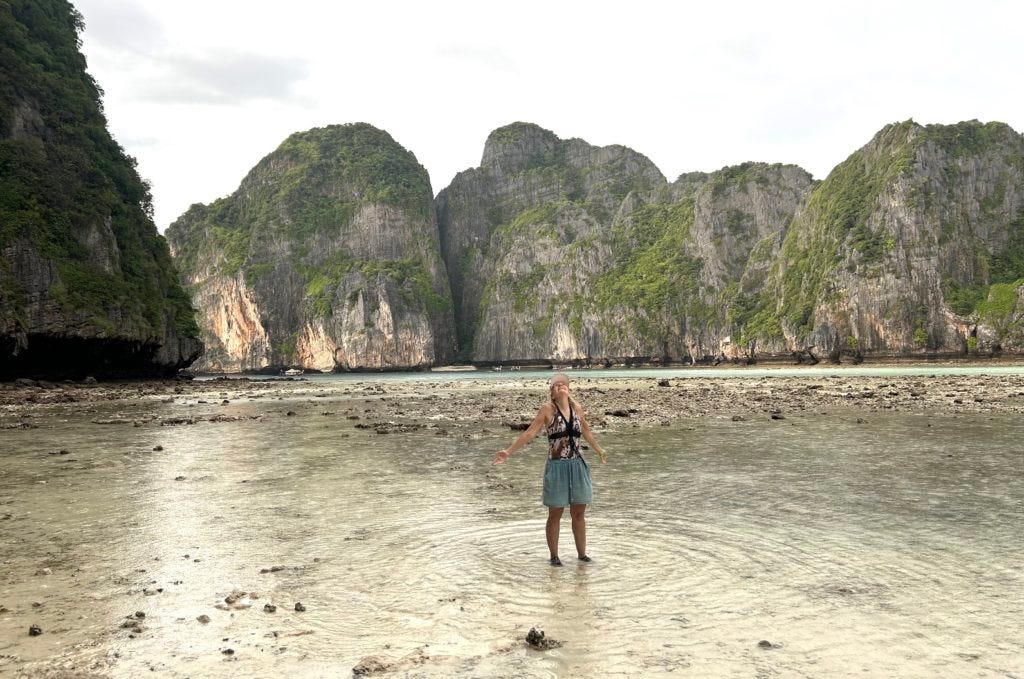 Mom enjoying the Thailand scenery