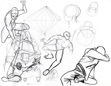 Gallery of sketch drawing showcasing a variety of different model in different poses.