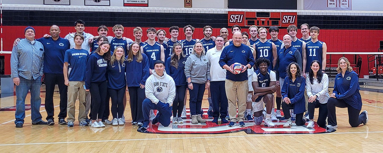 Pavlik Earns 700th Win with Men's Volleyball Sweep at Saint Francis