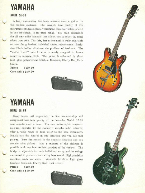 YAMAHA SA-15 セミアコ Yamaha SA-15 | Vintage Guitar® magazine