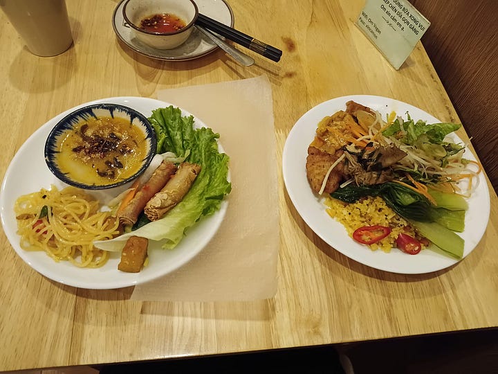 photos of vegan food in da nang, vietnam