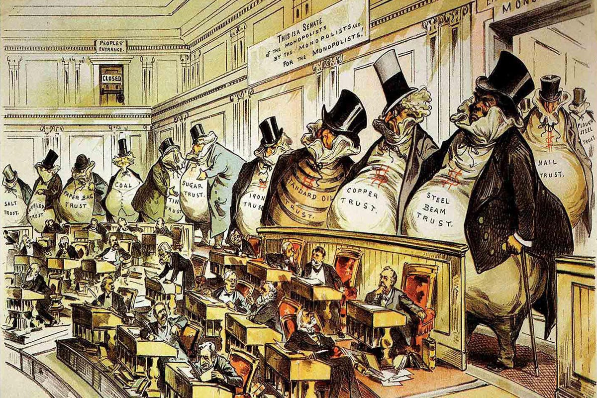 Bleeding Heart Liberal Cartoons: cartoon by Joseph Keppler from an 1889 issue of PUCK magazine.
