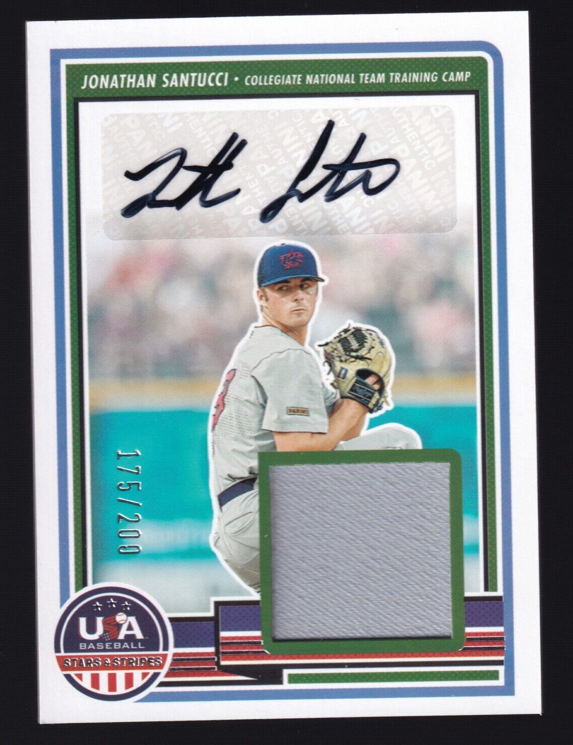 2023 Panini Stars & Stripes JONATHAN SANTUCCI 🔥 Training Camp Jersey Auto /200 - Picture 1 of 2