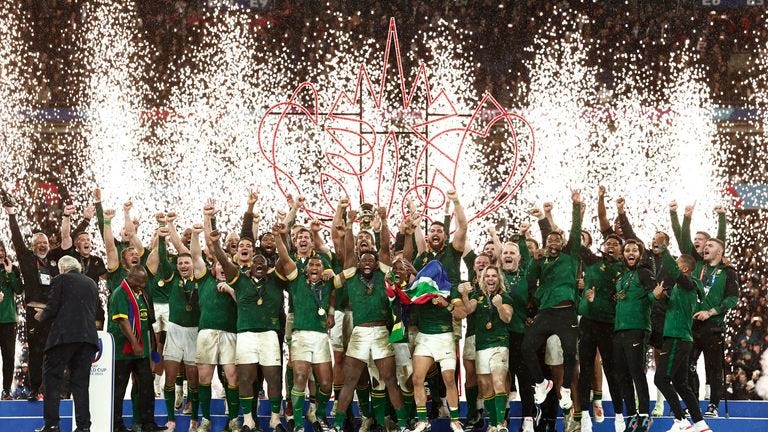 Rugby World Cup final: South Africa make it back-to-back trophies with win  over New Zealand | World News | Sky News