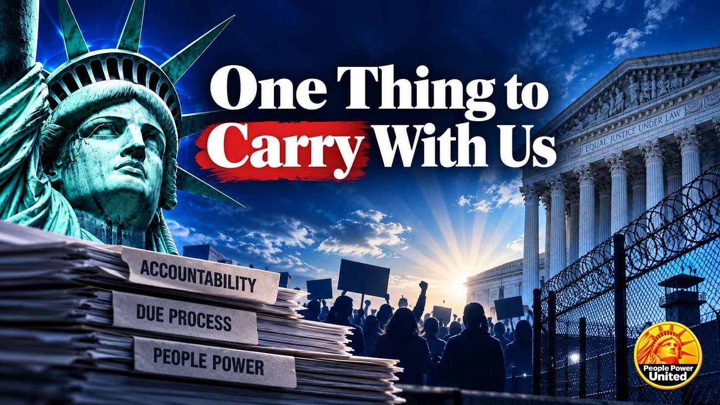 One Thing to Carry With Us. One Thing to Carry With Us.
