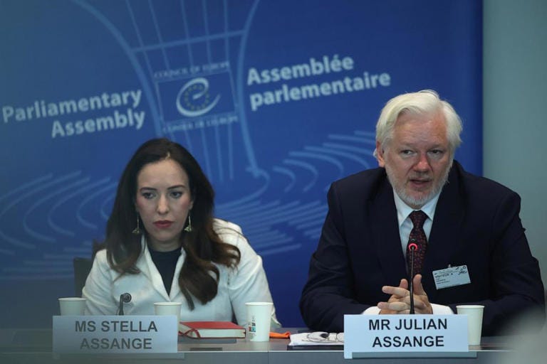 Assange makes 1st public appearance after detention | ABC news